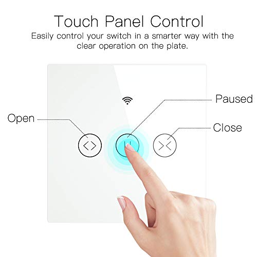 DECDEAL 90-250V WiFi Cortina Interruptor APP Controle Remoto Controle de Voz Compatível com Alexa As