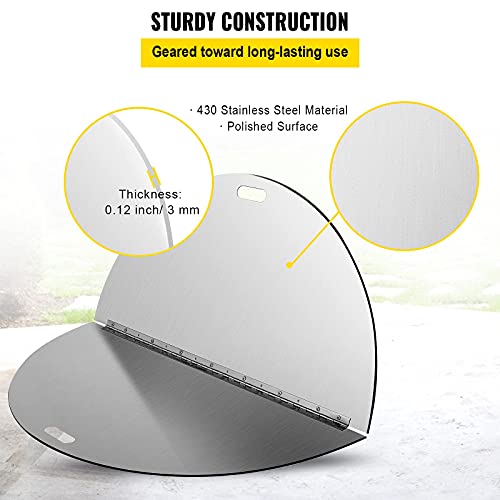 Vbenlem Fire Pit Lid Round 40 Inch Foldable Fire Pit Ring Snuff Cover 430 Stainless Steel Fire Pit Spark Screen Cover 3Mm Thickness #TOP3