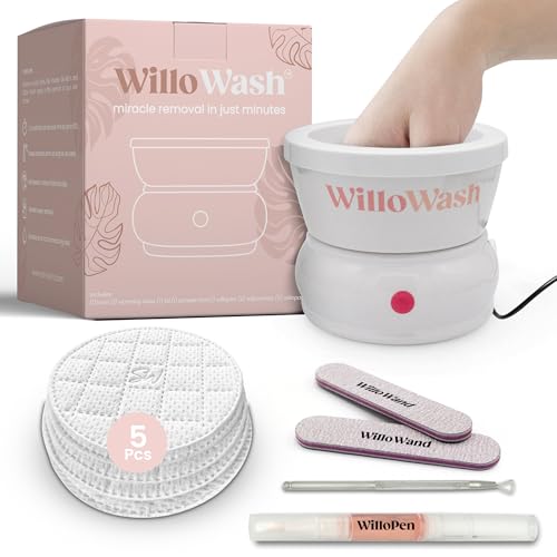 Willowash Electric Nail Soaking Bowl – Acetone-Proof Acrylic Nail...