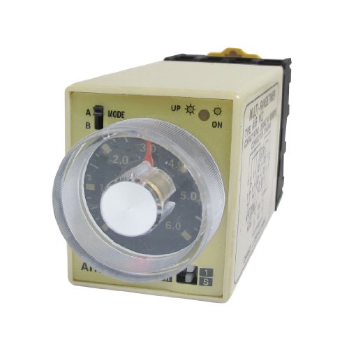 Aexit AC 220V Control electrical 8Pin Two Modes 6S - 60M Multi Range Timer Delay Relay AH3-NC w Socket