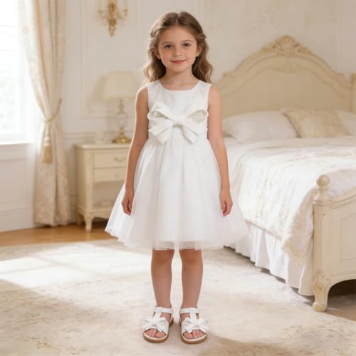 Image of Toddler Girls Sandals Little Girl Summer Flat Sandal Baby Open Toe Outdoor Beach Holiday Dress Shoes