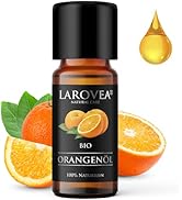 LAROVEA Orangenöl BIO 10ml - 100% Naturreines Orangenschalenöl zur Aromatherapie, Behutsame Kaltp...