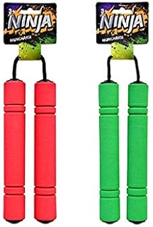 2 Ninja Costume Foam Nunchakus. Boys Pretend Ninja Play. Children Kids Karate Practice
