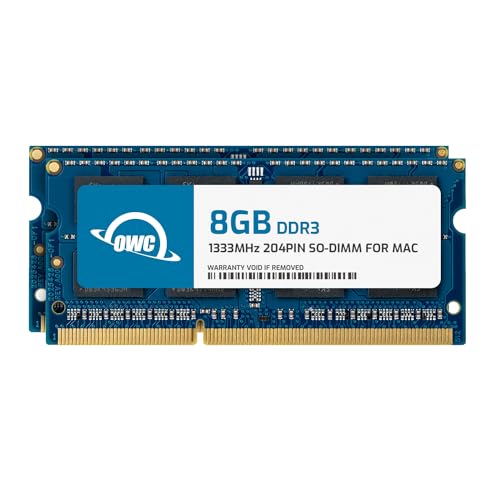 OWC 16GB (2X 8GB) 1333Mhz PC3-10600 DDR3 SO-DIMM Kit de actualización de Memoria de 204 Pines