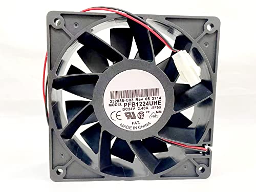 PFB1224UHE DC24V 2.40A 48W 5500RPM 252.85CFM 66.5DBA 120 * 120 * 38mm 2-Wire Cooling Fan
