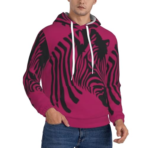 Sweat à capuche polaire zèbre homme décontracté