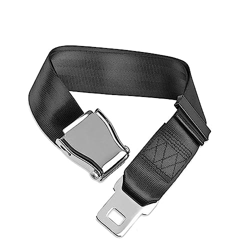 Lsydgn Extensor de cinturón de seguridad de avión,Extensor de cinturón de seguridad ajustable universal,Extensor de cinturón de seguridad de coche,Extensor de cinturón de seguridad,25-80 CM,Negro