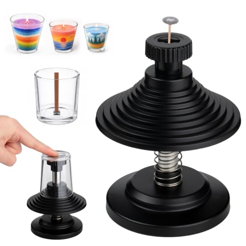 HOUSEASSIST Candle Wick Centering Tool Adjustable Wick Holder for Candle Making - Keeps Wicks Straight & Centered Fits Most Candle Jars with 1.57-3.94 Inch DiameterNo Wax Melting Pot