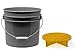 Produktbild detailmate Set aus US Made Wash Bucket Wasch Eimer 3,5 Gallonen (12,5 Liter) grau Grit Guard Eimer Einsatz gelb