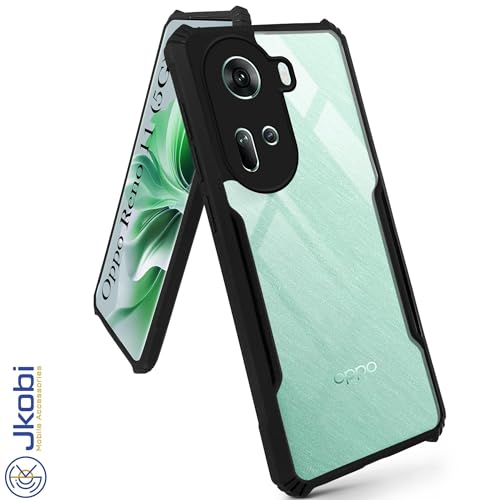 Image of Jkobi Back Cover Case for Oppo Reno11 5G (Shockproof with Polycarbonate Clear Panel | Professional Black)