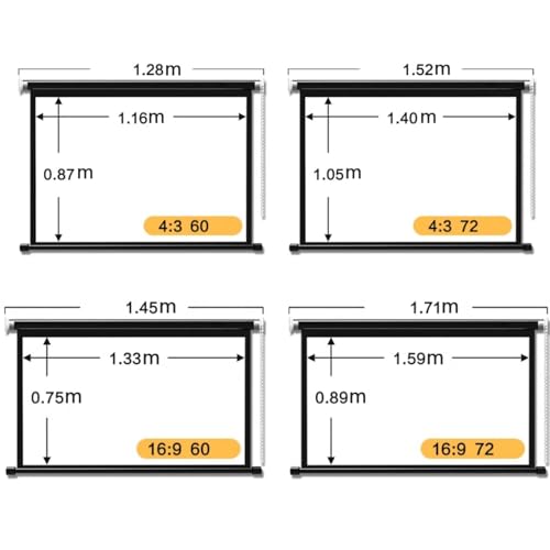 Pantalla de proyector manual de 60 pulgadas (4:3) miniatura 7