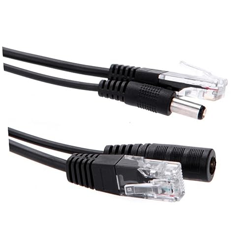 Mikikit 2pcs Adaptador Divisor Poe Cable Negro Conector Dc Jack para Cámaras IP, Routers y Monitoreo de Seguridad miniatura 7