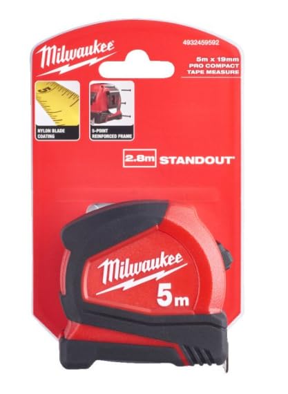 Milwaukee Pro Flexometer 5m x 19mm Metric (Cases of 12)