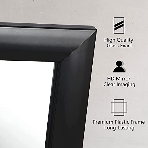 Oteymart Rectangular Wall Mirror 24\" x 36\" Modern Decorative Bathroom Mirror for Bedroom, Entryway, Living Room, Vanity, Black - Thumbnail 5
