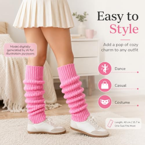 Image of 2 Pcs Leg Warmers Y2k, Leg Warmers, Y2k Accessories, Cute Kawaii Cream Legwarmers for Women Winter