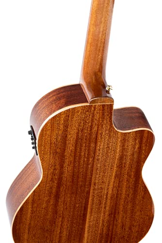 Ortega Guitars 6 String Performer Series Left-Handed Solid Top Slim Neck Acoustic-Electric Nylon Classical Guitar W/Bag, (Rce138Sn-L) #TOP4