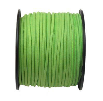 Lime Green Suede Cord Lace Leather Cord for Jewelry Making 3x1.5 mm-20 Feet.-image-23