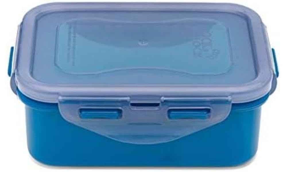 LocknLock Eco Food Containers with Lids - Rectangular 350ml (13.7 x 10.4 x 5.3cm), Airtight, Watertight, BPA Free & Dishwasher Safe