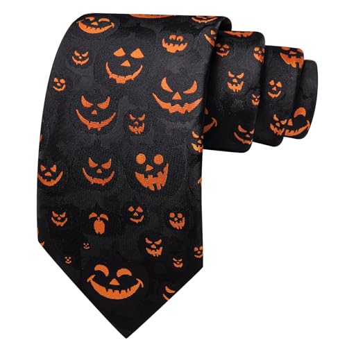 Image of Barry.Wang Man Tie Sets Skull Ties Animal Extra Long Necktie Silk Woven Handkerchief Cufflinks Festival Party Gift