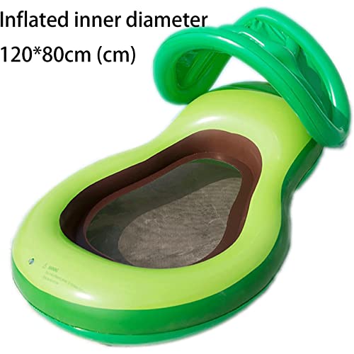 Bague de baignade verte avec design avocat et vinyle ultra résistant