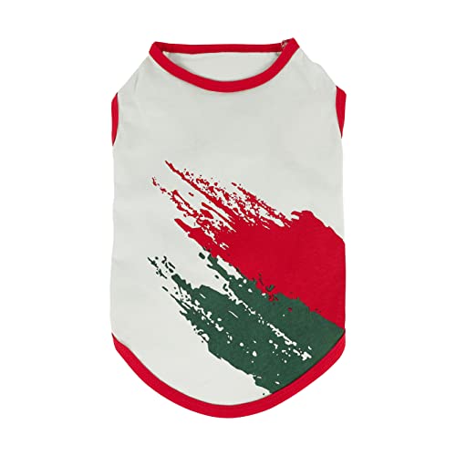 Fitwarm Abstract Dog Shirt, Dog Clothes for Small Dogs Boy Girl, Puppy Cotton Tshirt, Pet Cat Apparel, Grey, XSmall