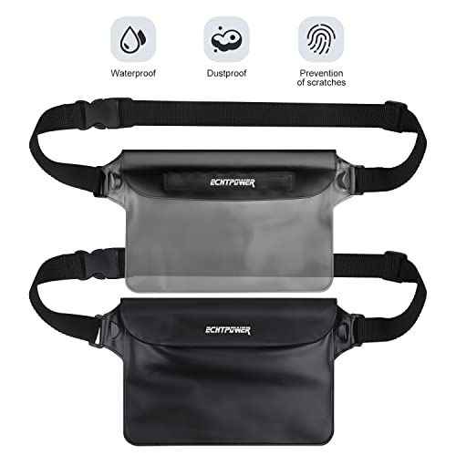 wasserdichte Tasche mit verstellbarem Gurt, Bauchtasche schützt Handy/Geld/Karte/Schlüssel, Wasserfeste Schutzhülle Tasche für Schwimmen, Kajak, Boot, Camping, Wandern, Angeln –2 Stück