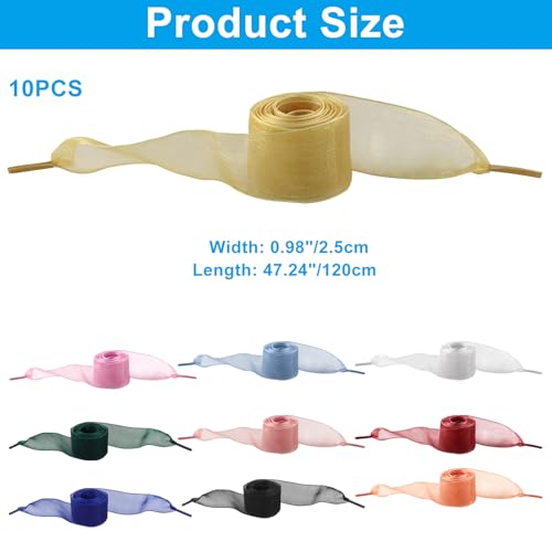 Zorfeter 10 Pairs Fashion Shoe Laces 2.5 CM Wide, Soft Silk Satin Shoelaces Colorful Shoestrings, Casual Flat Shoestrings for Women Girls/Lady Sneaker(10 Colors, 47.24” Length)3