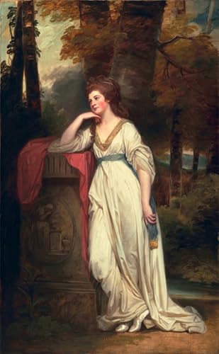 Toile George Romney Mary Lady Beauchamp Portrait Ancien Décoration Salon Chaleureux