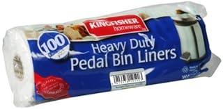 Kingfisher Pedal Bin Liners, Pack of 100, White