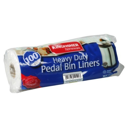 Preisvergleich Produktbild Kingfisher Müllbeutel für Treteimer, Weiß, 100 Stück