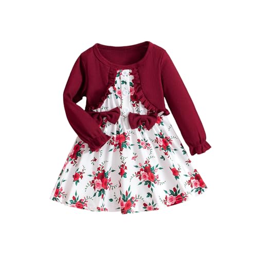 BENO TIGER Toddler Baby Mädchen Kleid und Strickjacke Lange Rüschen...
