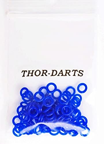 THOR-DARTS Gumowe pierścienie niebieskie w worku/torebce, niezawodnie zapobiegają odczepieniu trzonka (aluminiowego) lub przykręconej końcówki od beczki, pasują do wszystkich gwintów 2BA
