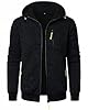 Casuayaloo Mens Zip up Fleece Hoodies Pullover Zipper Hooded Sweatshirt Long Sleeve Tops Black XXL #1