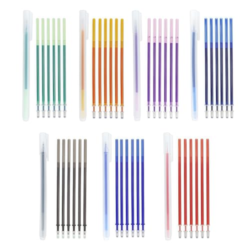 smrtcol - smrtcol 7-Color Heat Erasable Fabric Markers with 42 Refills, Extra-Fine 0.5mm Tip for Sewing, Quilting, Embroidery, Crafts & DIY Projects