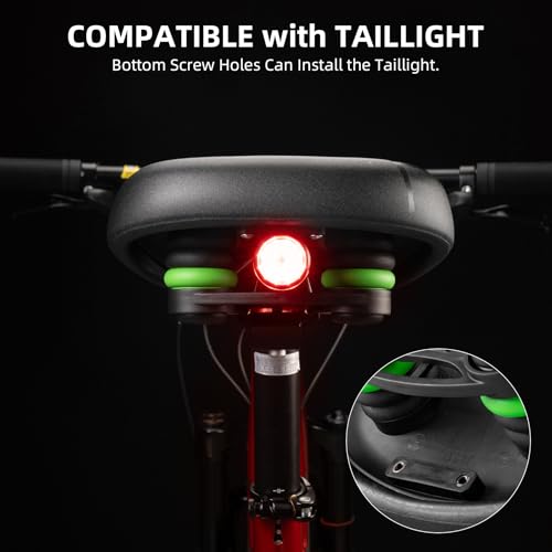 ROCKBROS Comfortable Bike Seat Cushion Dual Shock Absorber Bike Saddle Waterproof Wide Soft Bicycle Seat for Mountain Road Bike Accessories for Men Women (Style 2)