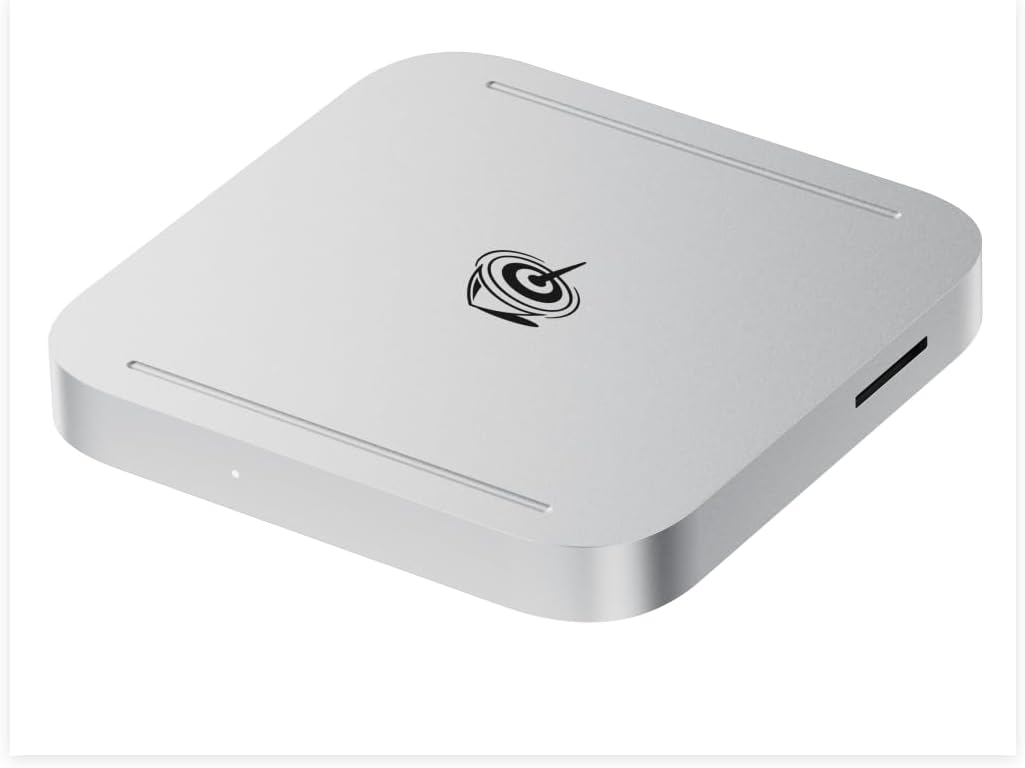 Mate SE-A for SER8/SER9/SEi13/SEi14, Aluminum Alloy Stand with Dual M.2 PCle SSD Solts (up to 8TB*2), USB-C*1、USB-A 3.0 * 2、2.5G LAN*1、SD4.0 * 1、Type-C(PD3.0)*1, Silver