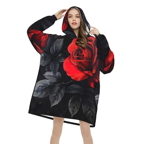 Couverture surdimensionnée rose rouge pour vos soirées hiver