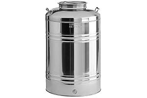 Sansone Stainless Steel Fusti Water Cooler, 100 L 26.4 gal