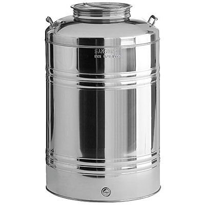 Sansone Stainless Steel Fusti Water Cooler, 100 L 26.4 gal