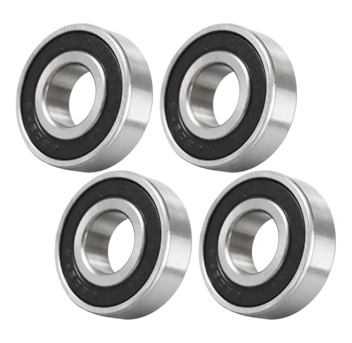 Flewdart 4pcs roulement a bille 6203RS 17 x 40 x 12mm Chrome, roulements à billes 6203 2RS Double Blindé Acier Carbone(6203RS 4pcs)