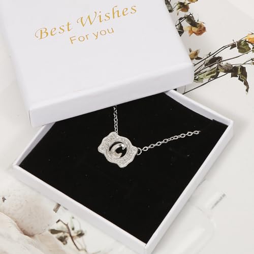 Belt Buckle Necklace Western Style Initial Letter Pendant Necklace, Decorative Belt Buckle Frame Design