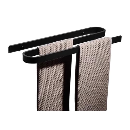 Barra doble para toallas de baño sin perforaciones estantería de aluminio antioxidante 2