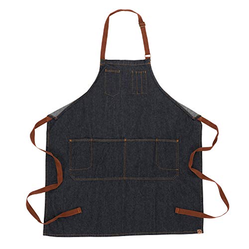 Chef Works Unisex Memphis Bib Apron, Indigo Blue, One Size Chef Works Unisex Memphis Bib Apron, Indigo Blue, One Size