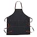 Chef Works Unisex Memphis Bib Apron, Indigo Blue, One Size