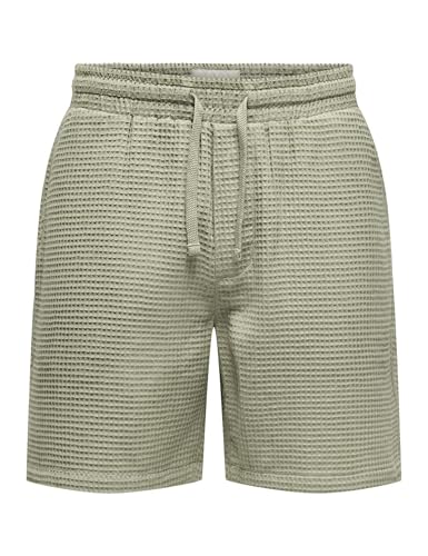Short homme Only & Sons Onstel Savier Waffle en coton léger été