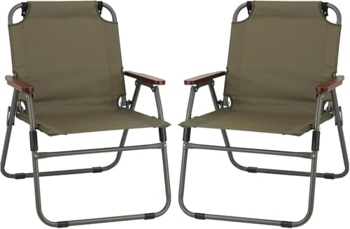 Tragbares Strandkorb-Set – Campingstühle mit hoher Rückenlehne und...