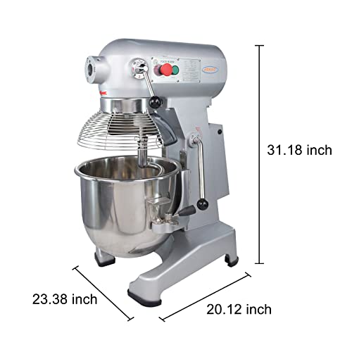 Hakka-Commercial-Food-Mixer-4-Funtion-20Qt-Dough-Mixer-Machine-with-Stainless-Steel-Bowl-3-Speeds-Adjustable-Dough-Hooks-Whisk-Beater-Stand-Mixer-With-Safety-Guard-1100W-110V
