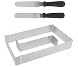 Zyiphor Backrahmen, rechteckig, Backform, ausziehbar, aus Edelstahl