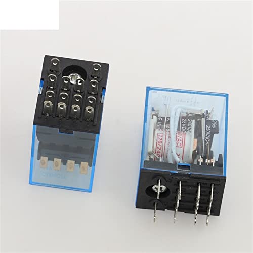 Relé electromagnético para solucionar fallos de maniobra con base de enchufe 12V CA 4