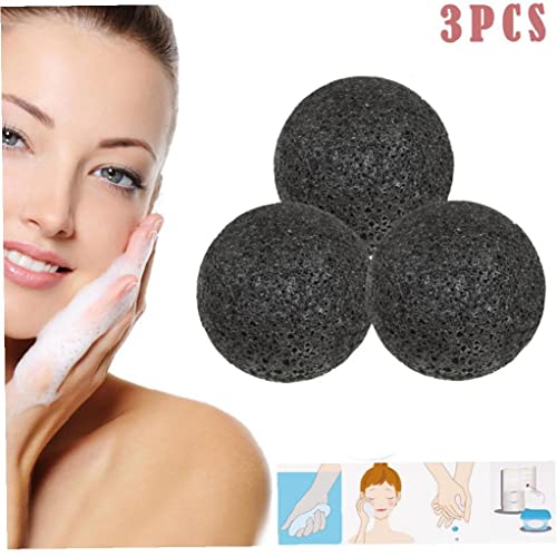 KONJAC spons geactiveerd bamboe charcoa hemisferische vorm spons gezichtsreiniging exfoliërende schoonheidsponsen voor… - Afbeelding 7
